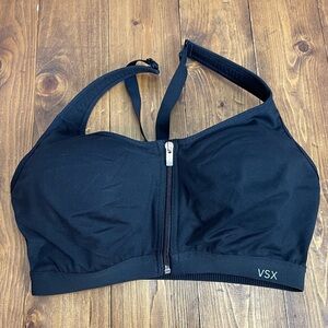Victorias Secret sport size 34D black knockout front close sports bra